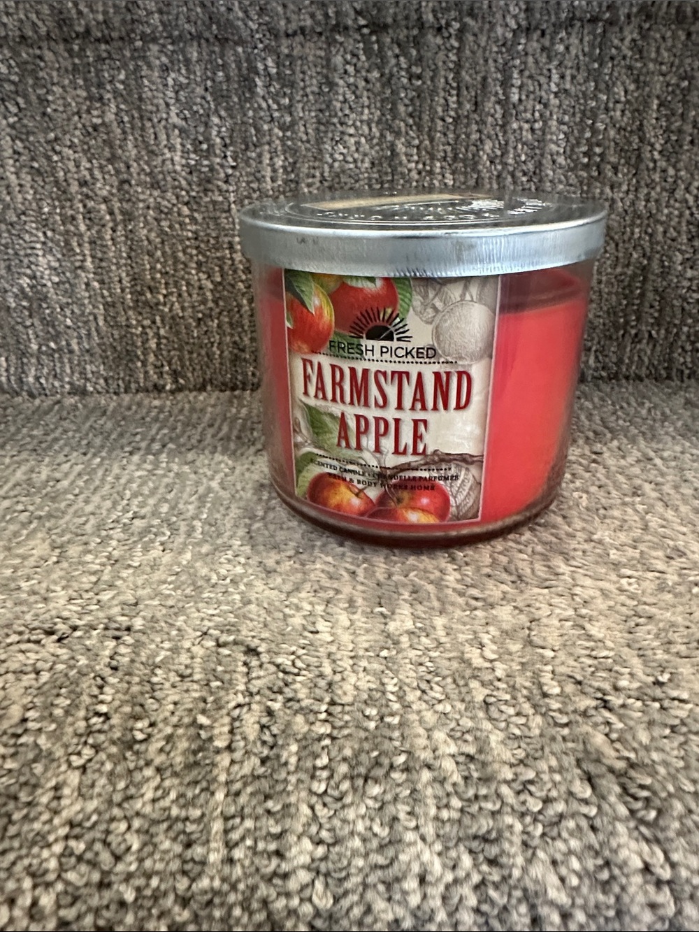 Bath & Body Works Fresh Picked Apple three wick Candle -